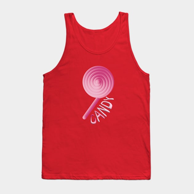 candy pink Tank Top by desingmari